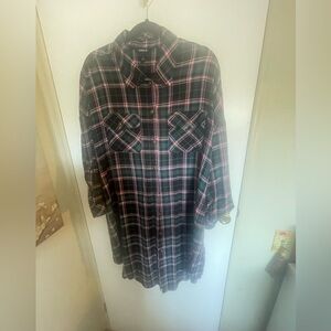 Torrid Teal, Pink plaid “Shacket”